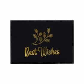 Best Wishes Karte Schwarz-Gold