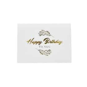 Happy Birthday to You Karte Weiss-Gold