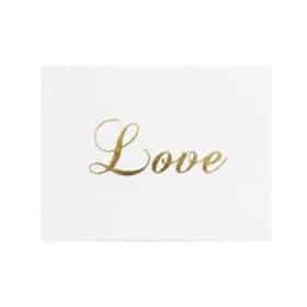 Love Karte Weiss-Gold