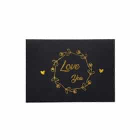 Love You Karte Schwarz-Gold