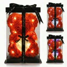LED Lichtkette für Rosenbär Geschenkbox Verleihe deinem Geschenk Glanz