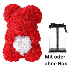 Rosen Bär Rot mit Herz mit oder ohne Geschenkbox