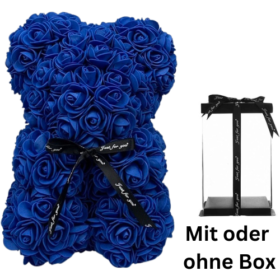 Rosen Bär Blau mit oder ohne Geschenkbox