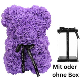 Rosen Bär Violett mit oder ohne Geschenkbox