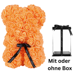 Rosen Bär Lachs-Orange mit oder ohne Geschenkbox