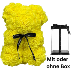Rosen Bär Gelb mit oder ohne Geschenkbox