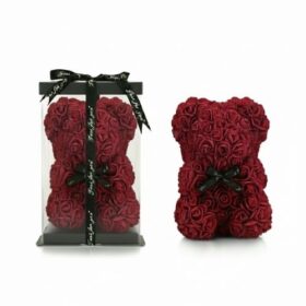 Rosenbär Baccara Rot mit Masche