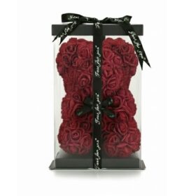 Rosenbär Baccara Rot mit Masche