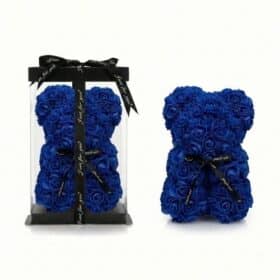 Rosenbär Blau mit Masche