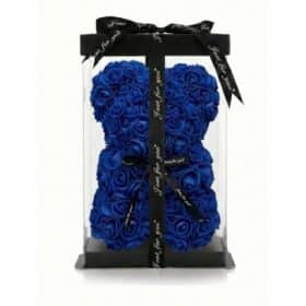 Ours rose bleu avec maille