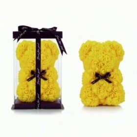 Rosenbär Gelb mit Masche