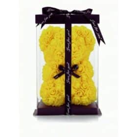 Rosenbär Gelb mit Masche