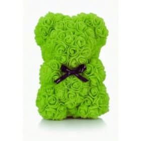 Rosa oso verde con malla