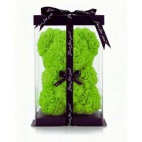 Rosa oso verde con malla