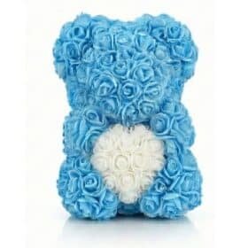 Arushi Rozë Blu e Çelët me Zemër të Bardhë