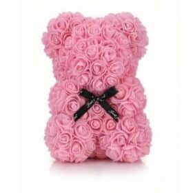 Rosenbär Rosa mit Masche