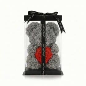 Trëndafil Ariu Gri me Zemër të Kuqe