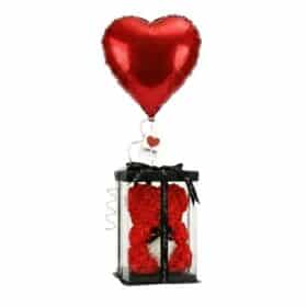 Набор «Мишка с розами» ко Дню святого Валентина, подарок 14 февраля, особенный подарок для влюбленных